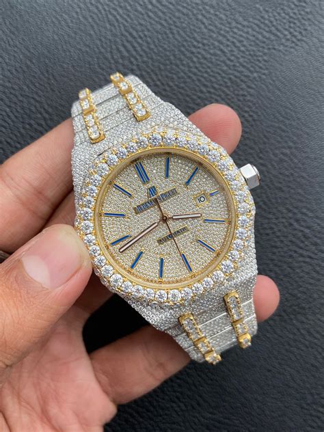 moissanite iced out watch